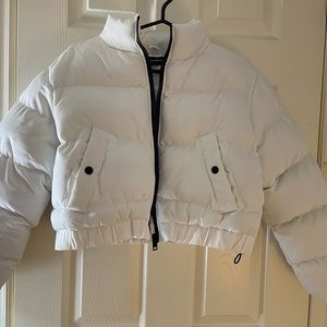 Pretty Little Thing White Puffer jacket